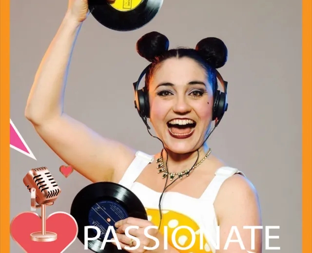 Existing episode artwork showing Monski Mouse with headphones and vinyl records